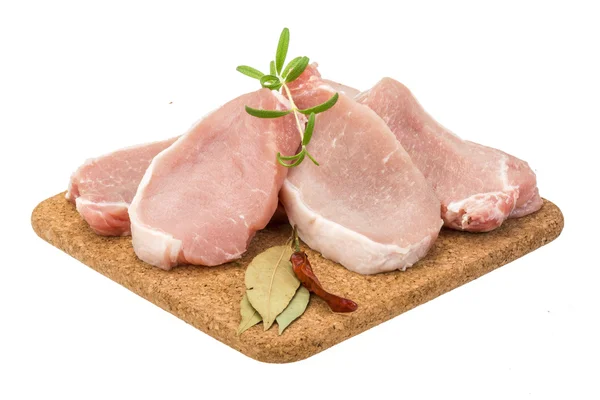 Ruwe varkensvlees biefstuk — Stockfoto