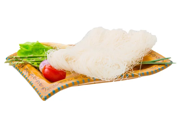 Raw rice noodles — Stock Photo, Image