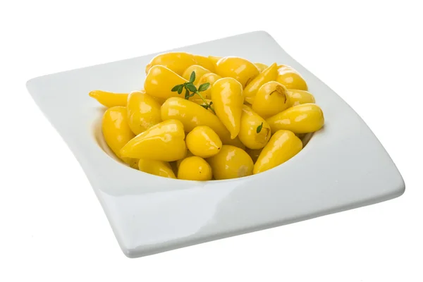 Marinated yellow pepper — Stock Photo, Image