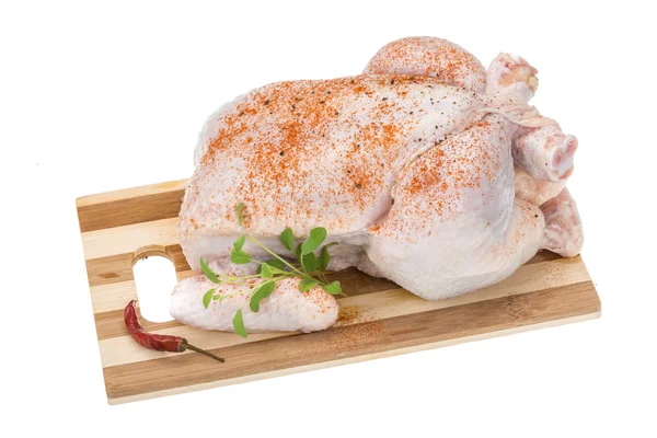 Raw chicken with paprika — Stock Photo, Image