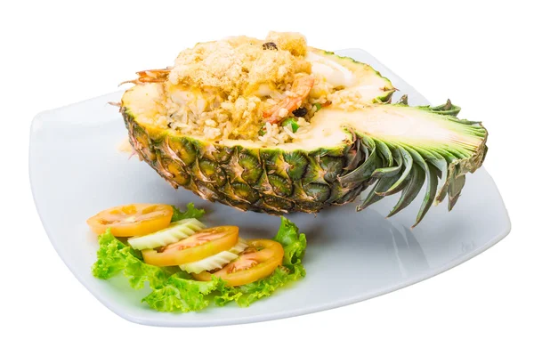 Ananasový salát s plody moře — Stock fotografie