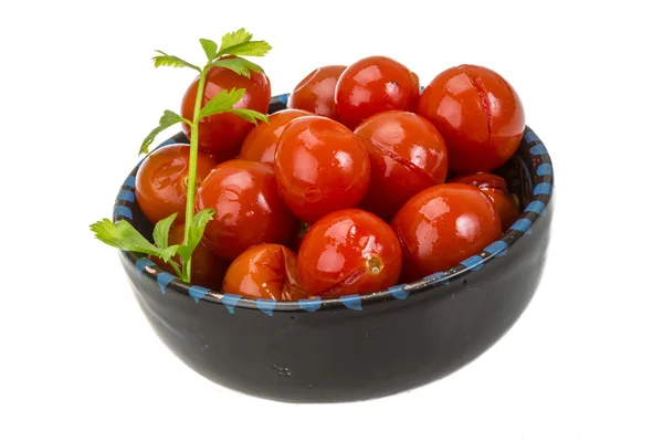 Marinovaný cherry rajče — Stock fotografie