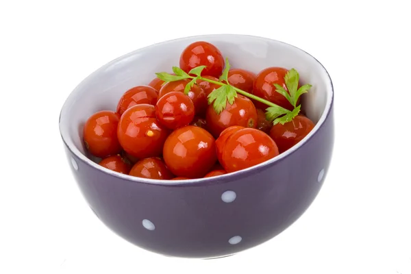 Tomate cereja marinado — Fotografia de Stock