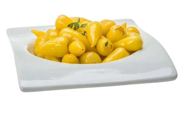 Marinated yellow pepper — Stock Photo, Image