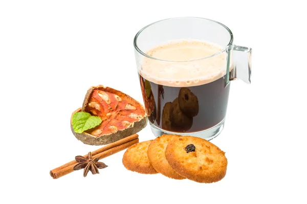 Nederlandse cookies met koffie — Stockfoto