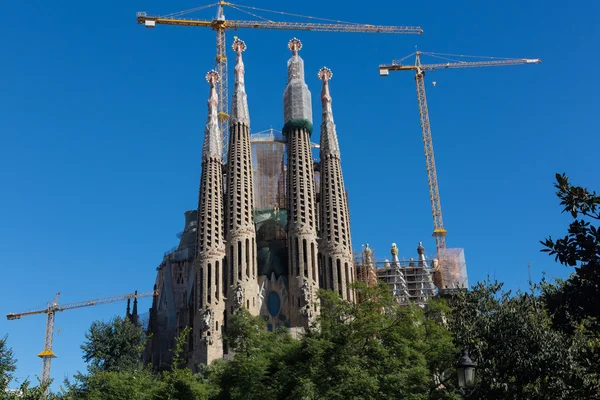 La Sagrada Familia - l'imponente cattedrale — Foto Stock