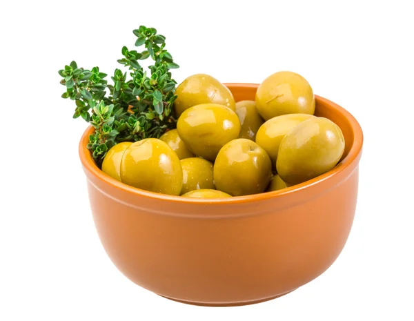 Aceitunas gigantes verdes — Foto de Stock