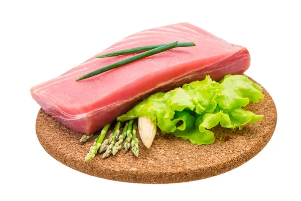 Ruwe tonijnsteakStek surowego tuńczyka — Stockfoto