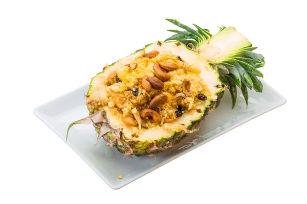 Pineapple salad with seafood — Stock Photo, Image