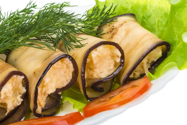 Aubergine roll — Stockfoto