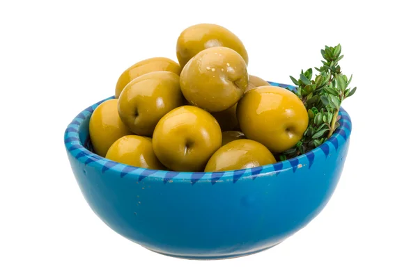 Aceitunas gigantes verdes — Foto de Stock