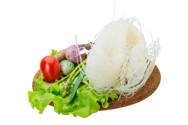 Raw rice noodles — Stock Photo, Image