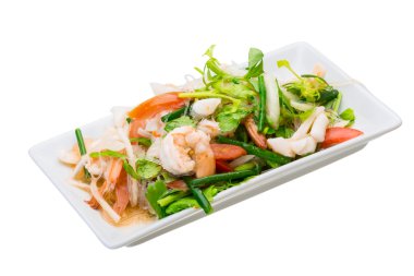 cam noodle ile deniz ürünleri