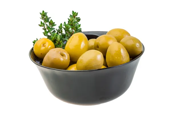 Aceitunas gigantes verdes — Foto de Stock