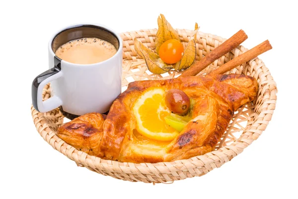 Caffè con panino — Foto Stock