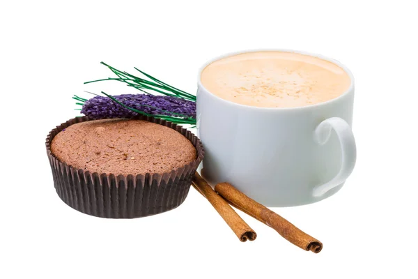 Muffin met koffie — Stockfoto