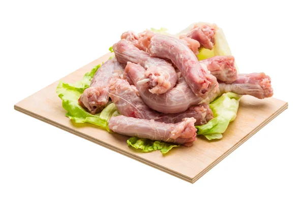 Collo di pollo crudo — Foto Stock