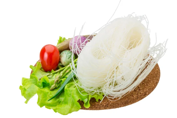 Raw rice noodles — Stock Photo, Image