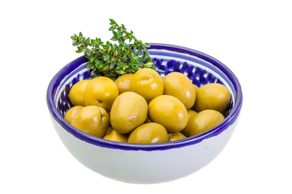 Aceitunas gigantes verdes — Foto de Stock