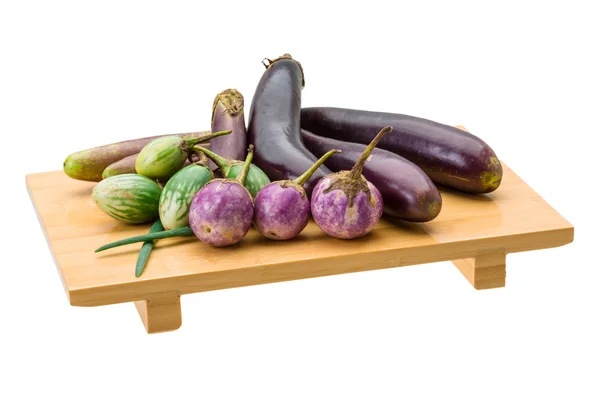 Aziatische aubergine assortie — Stockfoto