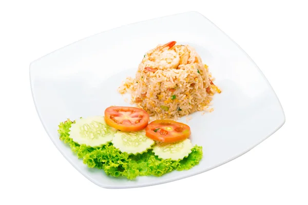 Sült rizs garnélával — Stock Fotó