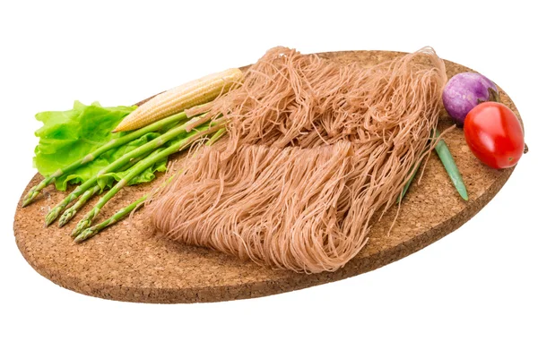 Fideos de arroz crudo —  Fotos de Stock