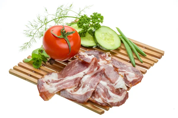 Bacon con verdure — Foto Stock