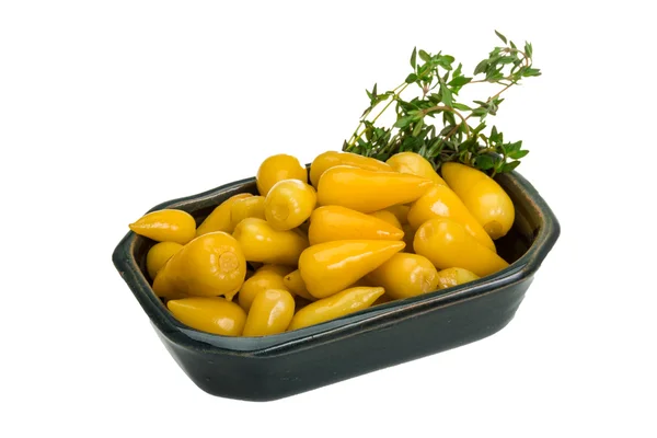 Yellow marinated pepper — Stock Photo, Image