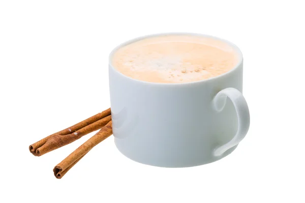 Kaffekopp med kanel — Stockfoto
