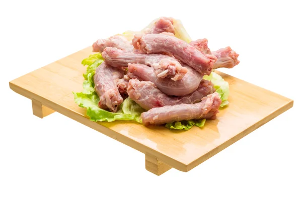 Collo di pollo crudo — Foto Stock