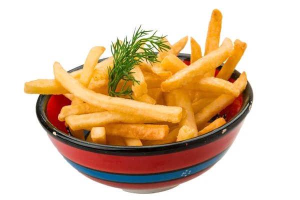 Pommes auf weißem Hintergrund — Stockfoto