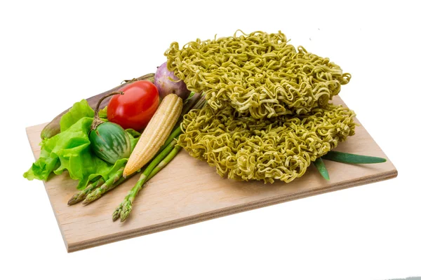 Fideos verdes crudos — Foto de Stock