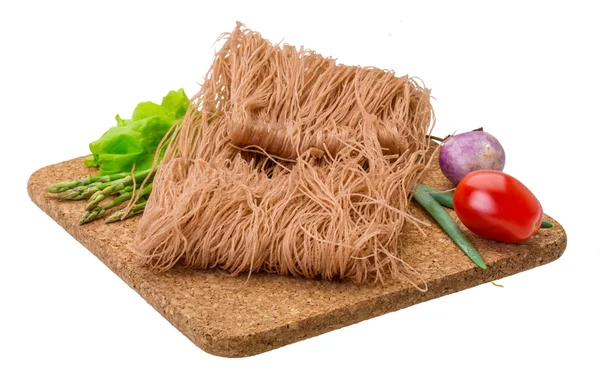 Macarrão de arroz cru — Fotografia de Stock