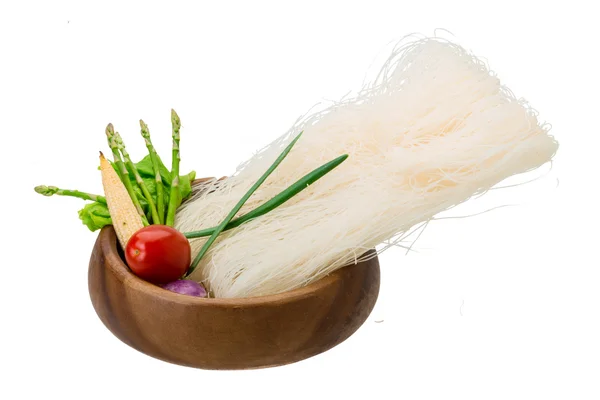 Сырая рисовая лапша — стоковое фото