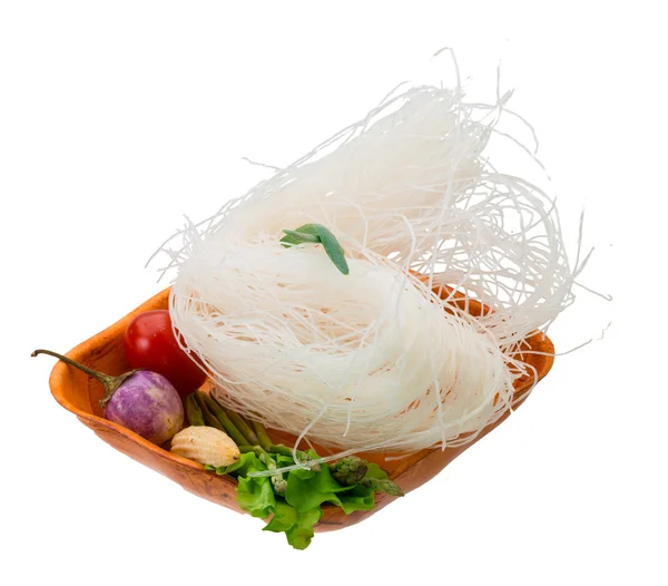 Raw rice noodles — Stock Photo, Image