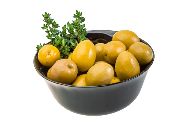 Aceitunas gigantes verdes — Foto de Stock