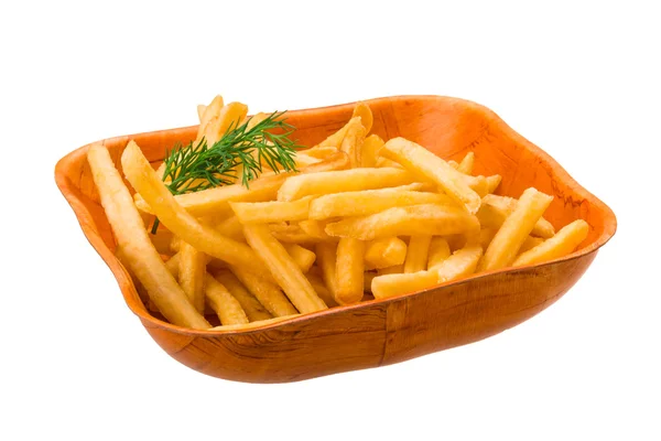 Pommes auf weißem Hintergrund — Stockfoto