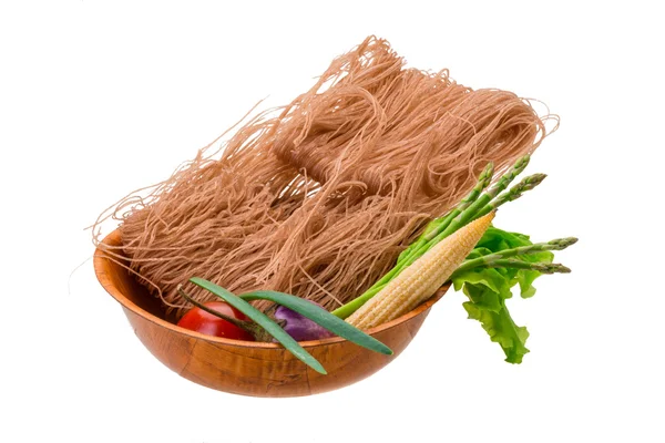 Raw rice noodles — Stock Photo, Image