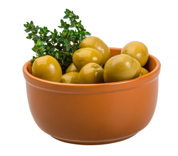 Aceitunas gigantes verdes — Foto de Stock