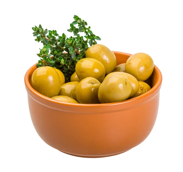 Aceitunas gigantes verdes — Foto de Stock