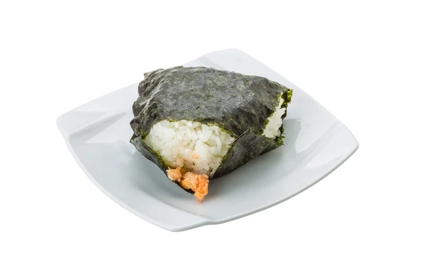 Japan rijst bal met zalm — Stockfoto