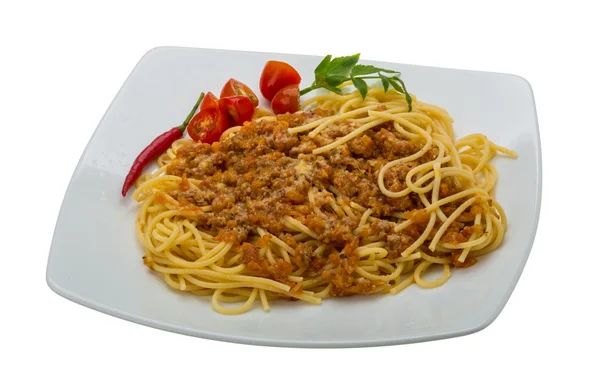 Bolognese spaghetti — Stock Photo, Image