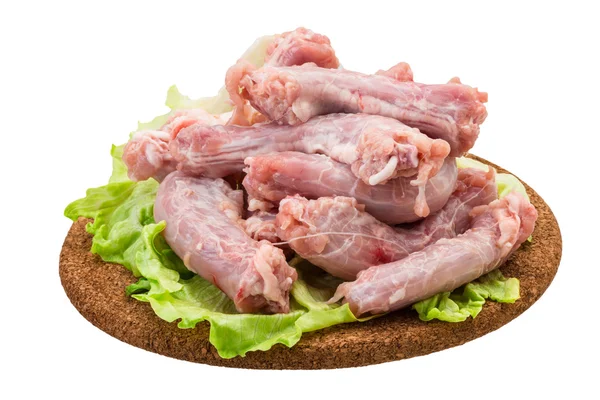 Collo di pollo crudo — Foto Stock