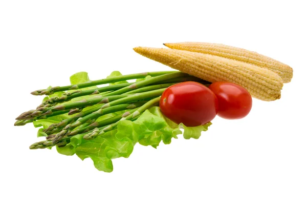 Mais con asparagi — Foto Stock