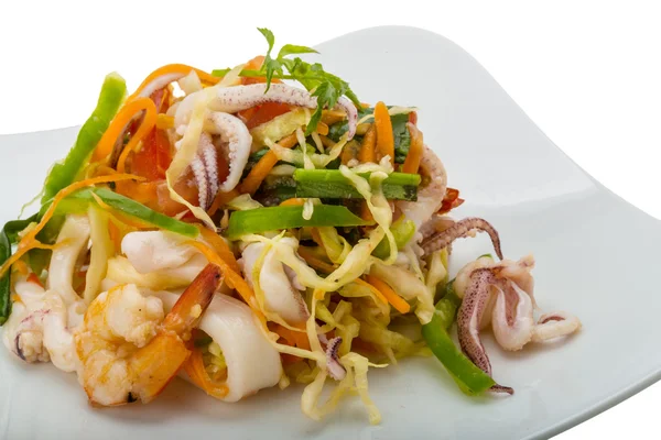 Insalata di frutti di mare asiatici — Foto Stock