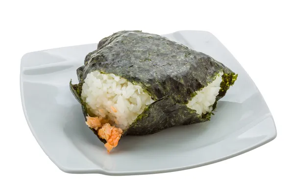 Japan rice ball with salmon — Stock Photo, Image