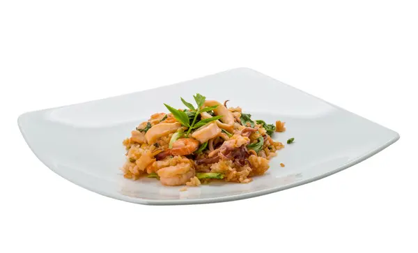 Rice with seafood — Stock Photo, Image