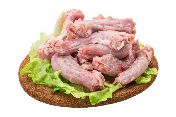 Collo di pollo crudo — Foto Stock