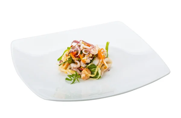 Asiatiska seafood sallad — Stockfoto
