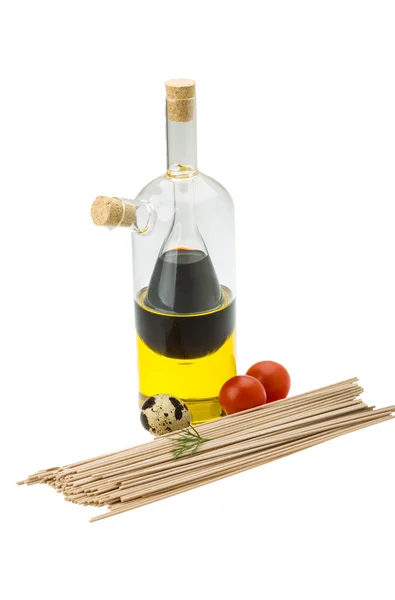 Pasta de trigo sarraceno con aceite y vinagre — Foto de Stock